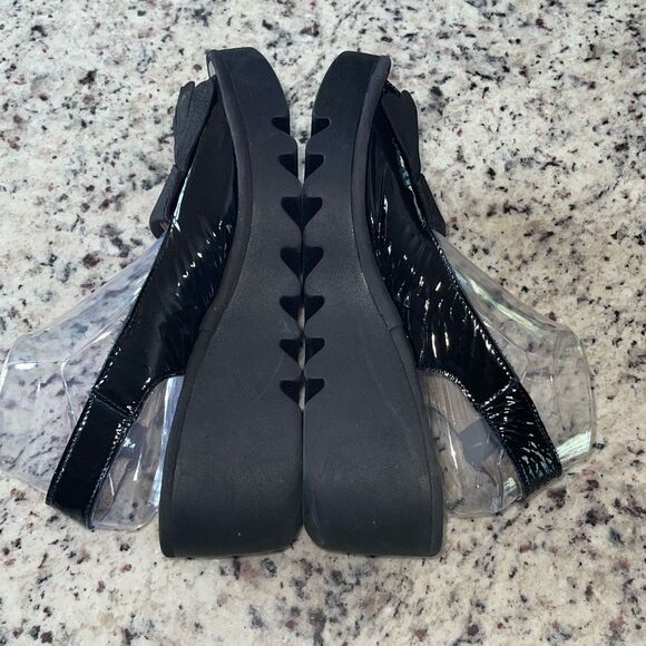 Fly London Womens Patent Bind303Fly Slingback Platform Sandals Black Size 41 US - Picture 6 of 9